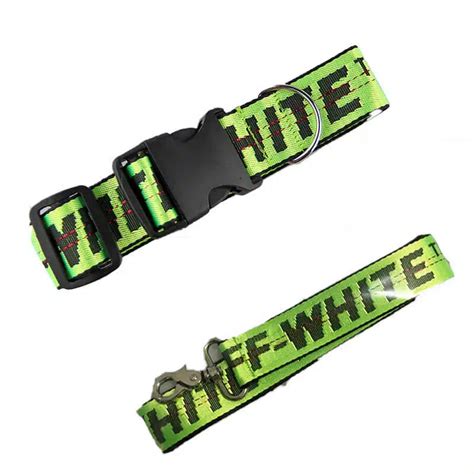 fake off white dog collar